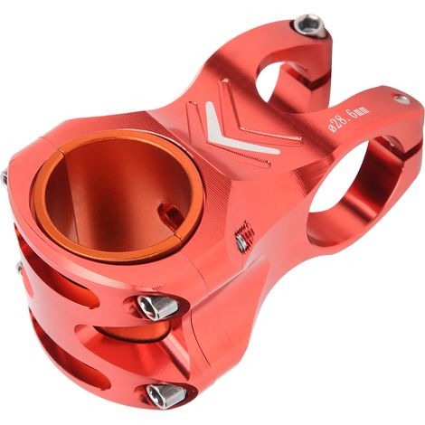 Potence de guidon de vélo CANSUCC 31,8/35 mm, rehausseur de guidon court, potence en aluminium, S50 rouge (1/5)