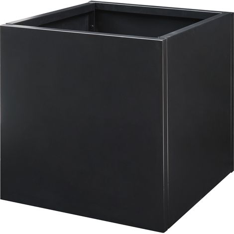 Jardinera de acero galvanizado 60 x 60 x 60 cm negro 030008956 (1/5)