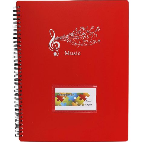 Dossier de rangement pour partitions de musique Format A4 40 pochettes G Clef, Sac de rangement pour documents de stockage de papier de chanson pour musiciens (1/5)