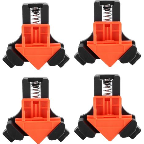 4 pièces de pinces à ressort à angle droit 90°, supports de coin pour outils de menuiserie (1/5)