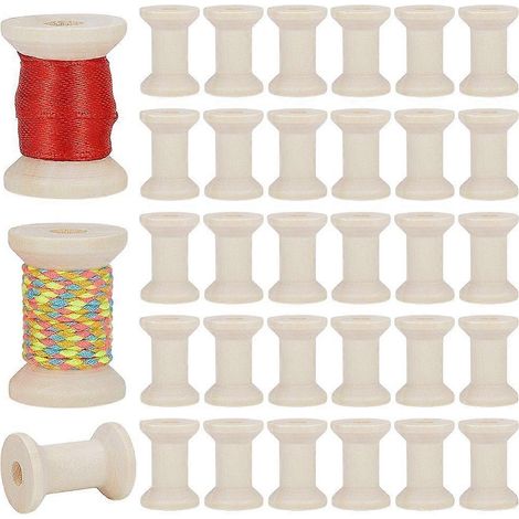 Bobines vides en bois pour fil métallique BurlyWood 3 x 2,15 cm, lot de 60 (1/5)