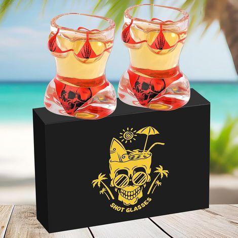 Verres à Shot Bikini Crâne – Verre Transparent 30ml