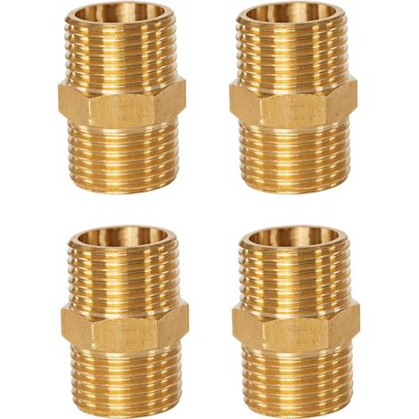 Manchon Laiton 1/2" BSP Mâle x Mâle Ø19 mm ID 15 mm (1/5)