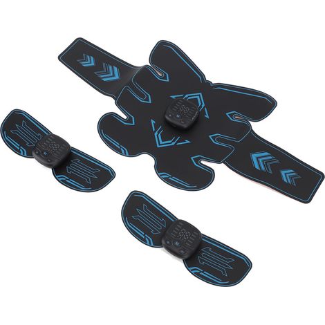 Ceinture abdominale de tonification musculaire, appareil portable pour sculpter vos abdominaux (bleu) (1/5)