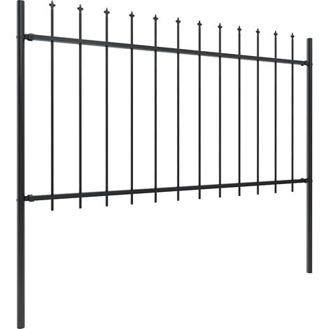 Maison Exclusive - Gartenzaun  Stahl  Stabil  Rechteckig  Mod