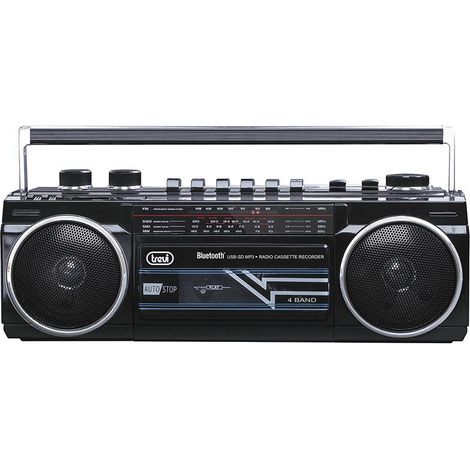 TREVI RR501BT Radio Registratore a CasSette con Bluetooth USB SD Nero (1/4)
