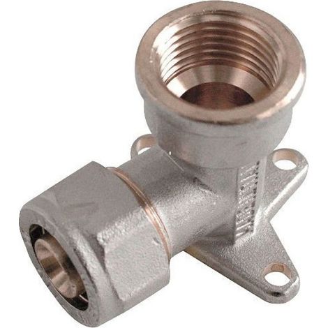 RACCORDO CURVO FEMMINA FLANGIATO A STRINGERE A CORPO UNICO PER TUBO MULTISTRATO MODELLO 754FP - 1/2 Ø16 - APE