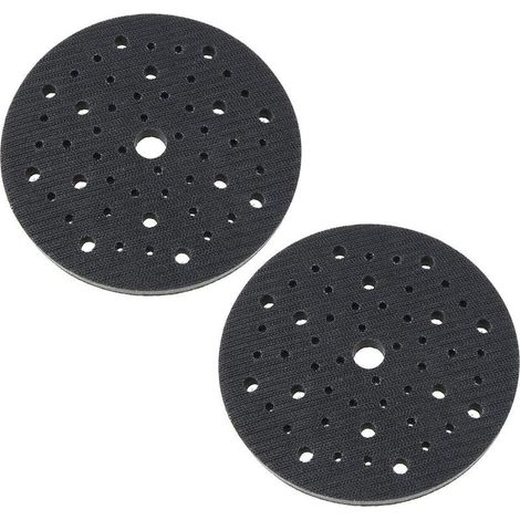 2pcs Éponge Douce Tampon d'interface 150mm Tampon de Ponçage 53 Trous pour Ponceuse Coussin Tampon Résistant aux Chocs Dédiés Remplacement Crochet et Boucle Disques de Ponçage-Online Store (1/5)