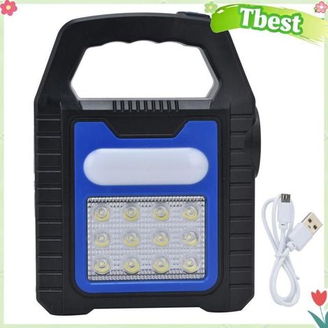 Lampes de poche solaires, panneau Rechargeable USB, poignée Portable, lanterne LED pour Camping en plein air (1/4)