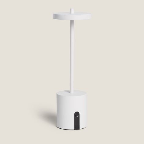 Lámpara de Mesa LED Portátil para Exterior Metal con Batería Recargable Jawania Blanco (1/5)