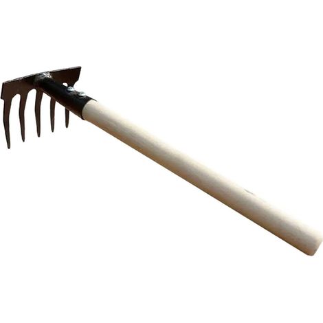 Rteau de jardin avec double vis de fixation et poigne (1/5)