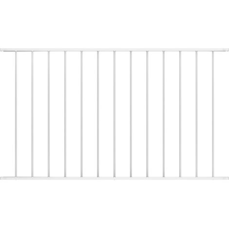 Panneau de clôture, Clôture de jardin, Barrière de jardin Acier enduit de poudre 1,7x1,25 m Blanc MAE1527 (1/4)