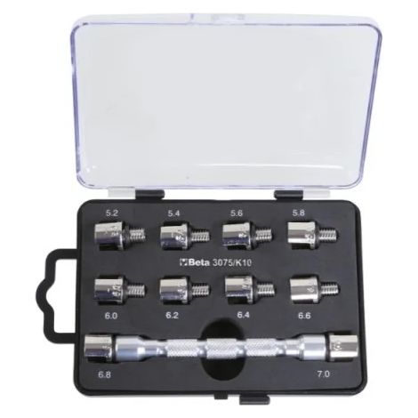 Beta 3075/K10 Jeu de clés à tête interchangeable pour rayons de roue 10 pcs. (1/3)