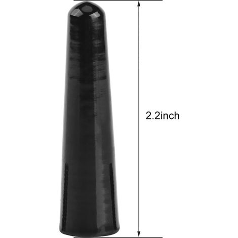 Antenne miniature universelle de 5,6 cm (2,2 pouces) pour voiture, AM/FM, remplacement pour autoradio, noire. (1/5)
