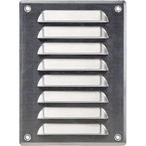 1 - Lüftungsgitter - Luftauslass - Verzinkter Stahl mit Moskitonetz - Für Wand und Decke - Silber - 14 x 19 cm (1/5)
