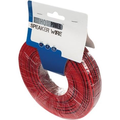 HQ-Power Lautsprecherkabel 2x0,50mm², 100 Meter, rot schwarz, Rolle, reines OFC Kupfer, Audiokabel für Lautsprecherverkabelung Studio HiFi Heimgebrauch flexible Signalübertragung klar