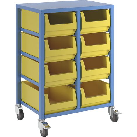 eurokraft pro, Chariot porte-bacs, bleu clair RAL 5012, (1/5)