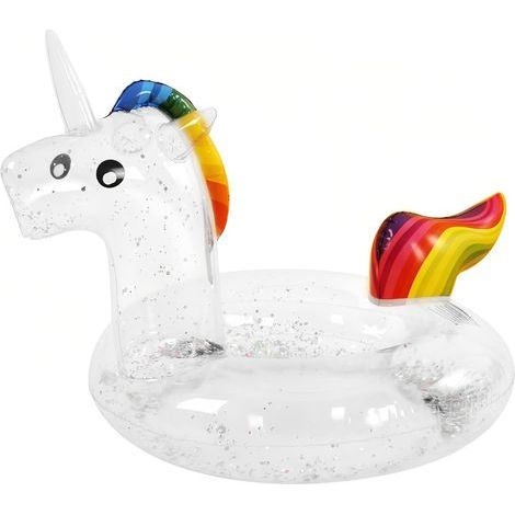 Bouée Licorne Gonflable Jouets Gonflable Piscine de Plage Ocean Bouée Piscine Adulte Bouée et Matelas Gonflable Anneau de Natation pour Enfant Adultes (1/5)