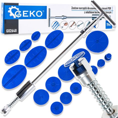 GEKO 19-teiliges PDR-Set mit Gleithammer zur Dellenentfernung