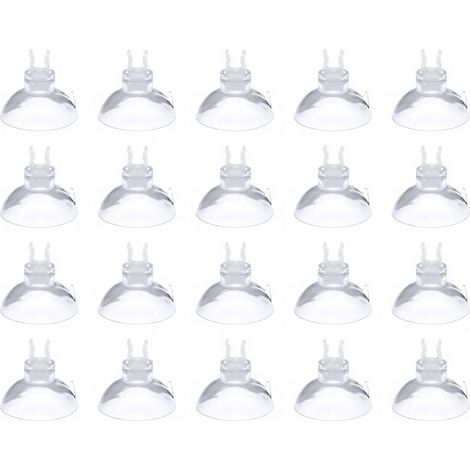 20 Stück Aquarium-Saugnapf-Clips für 4–6 mm Aquarium-Luftschlauch, Aquarium-Luftschlauch-Sauger, Airline-Schlauch, Luftschlauch-Halterklemme, transparent