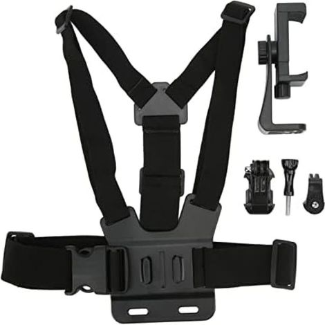 Correa pectoral, soporte para teléfono, ajustable, cámara de acción, ciclismo al aire libre (1/5)