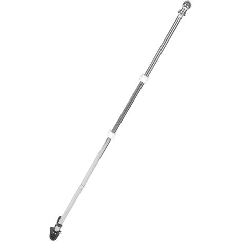 Mât de Drapeau en Acier Inoxydable de 1,5 M Antirouille Support Mural, Kit de Tige de Drapeau Argentée pour Décoration de Jardin et Accueil (1/5)