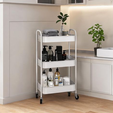 Armoire de rangement blanc en acier 45 x 30,6 x 79 cm (1/5)