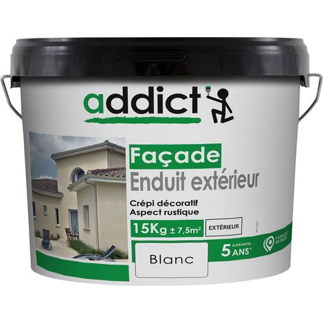 Außenputz mit Kellenstruktur Weiß 15kg - Addict