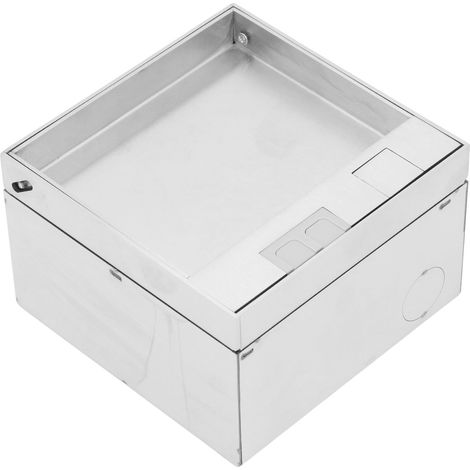 Prise encastrée au sol avec 2 prises 3 broches, USB et Type C 20W, boîtier inox étanche IP, PC ignifuge, pour bureau commerce (1/5)
