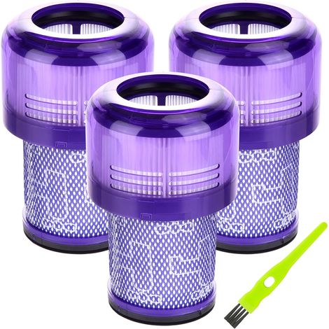Hepa Filter für Dyson V12 Detect Slim Absolute Extra Waschbar 3 Stück V12 Filter Ersatzfilter Zubehör für Dyson Slim Staubsauger Ersetzen Sie 971517-01 (1/5)