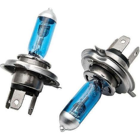 Ampoules halogènes H4 100W 12V Super White pour phares de voiture, 8500K (lot de 2)