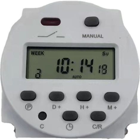 Minuterie hebdomadaire numérique LCD 12V – Interrupteur d'alimentation étanche – Programmation jusqu'à 60 jours – Installation rapide (1/5)