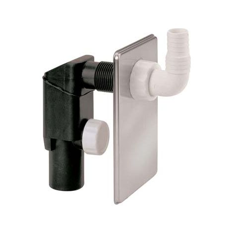 SIFONE PP LAVATRICE AD INCASSO - PP BIANCO/PIASTRA INOX MM 40- 5 pezzi