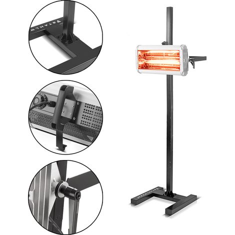 STAHLWERK Essiccatore a infrarossi IL-1200 ST con 1.200 watt e supporto