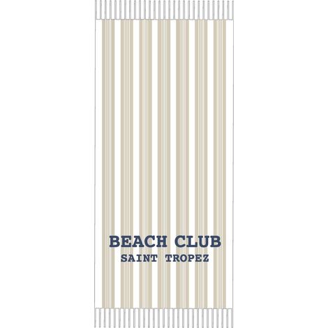 Telo Mare Fouta 90x190 cm righe beige Marinette Off White