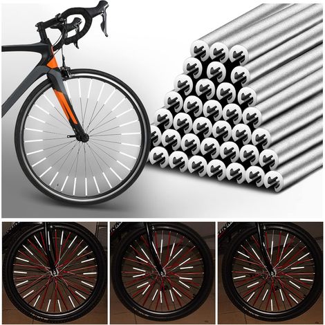 Reflecteur De Rayon - 36 Pièces - 7,5 Cm - Compatible Diamètre Rayon 1,8 À 2,5 Mm - Visibilité 360° - Étanche - Pour Vélo Route VTT Urbain - Lot De 36 (1/5)