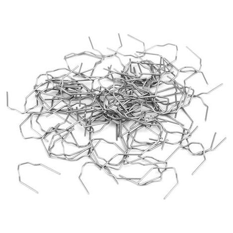 Agrafeuse en acier inoxydable pour plastique à chaud, kit de réparation de soudure avec 100 agrafes prédécoupées de 0,8 mm pour pare-chocs automobiles (style « V »). (1/5)