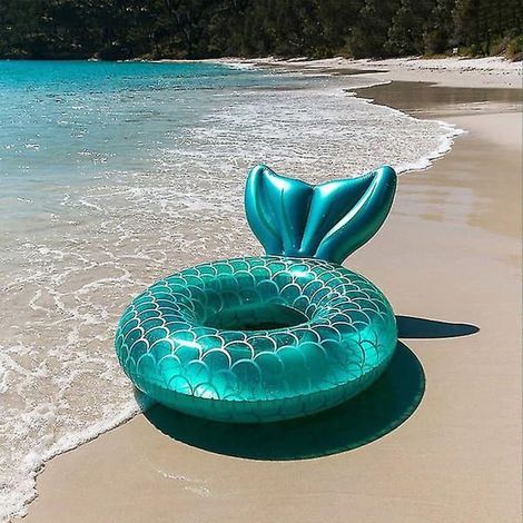 Bouée gonflable en forme de sirène avec dossier, pour adultes et enfants, pour nager en piscine et à la plage, et pour les fêtes aquatiques.-AquaForge (1/4)