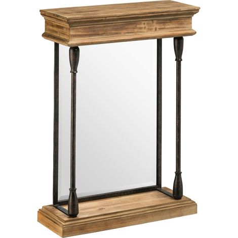 Premier Housewares Tribeca Fir Wood and Metal Mirror (1/3)