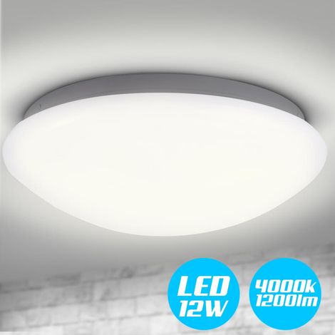 Plafoniera LED Rotonda 12W Luce Bianca 4000K Naturale Lampada Soffitto 29,5cm (1/5)