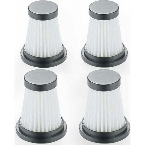 Lot de 4 filtres HEPA de rechange pour aspirateur sans fil pour Moosoo K12 K12 Pro K13, pour Genius Invictus One 1.0 X7 / 2.0, pour accessoires de filtre pour aspirateur à main Foxnovo 13KPA (1/2)