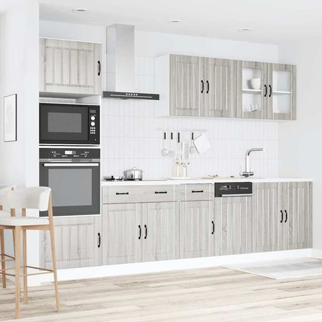 Ensemble de Meubles de Cuisine 7 Pièces en Bois d'Ingénierie Kalmar - Design Moderne et Durable pour Rangement Optimal (1/5)