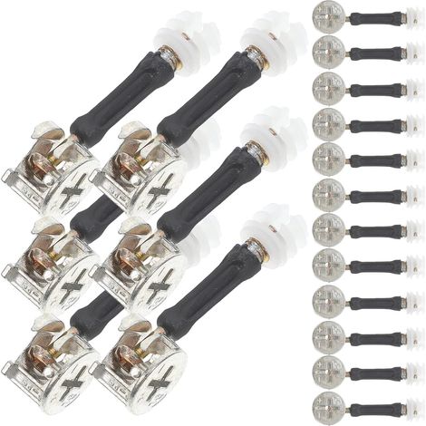 30 Ensembles Kit Connecteurs pour Meubles Vis de Fixation pour Armoires et Penderies Écrous à Came pour Assemblage Rapide et Solide (1/5)