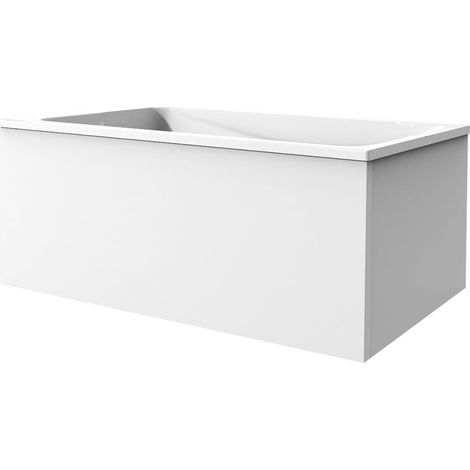 JACOB DELAFON Tablier frontal pour baignoire rectangulaire 180 x 90 x 60 cm installation angle Blanc