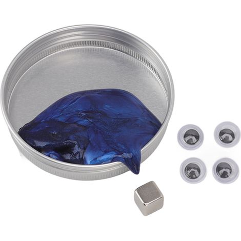 Pâte magnétique extensible, résine sécurisée, boule rebondissante anti-stress avec aimant, bleu (1/5)
