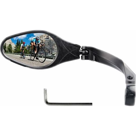 Rétroviseur Vélo, vélos électriques scooter vélo de montagne universel rétroviseur convexe miroir rétroviseur de recul rétroviseur de vélo rotatif réglable, unilatéral gauche (1/5)