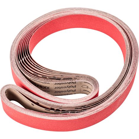 PFERD TOOLS Keramikkorn Schleifband BA 50x2000mm CO-COOL120 für Edelstahl-Schliff mit Bandschleifer 10 Stk (1/4)
