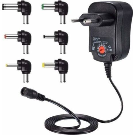 Adaptateur secteur universel 12W – Transformateur 3-12V DC – Sortie 1,2A – 6 connecteurs compatibles – Pour appareils électroniques divers