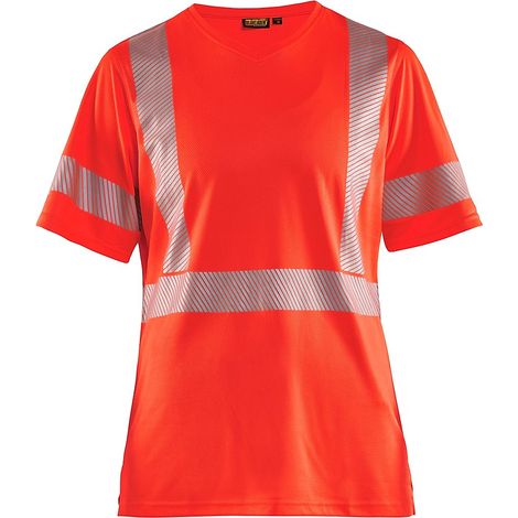 T-shirt de travail haute visibilité anti-UV femme 3336 - Rouge fluo XL