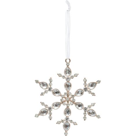 12cm rhinestone copo de nieve de metal decoración del árbol de Navidad - Atmosphera créateur d'intérieur